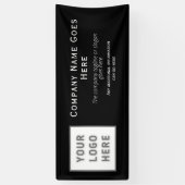 ロゴDIY横型ブラックテンプレート事業 横断幕 (縦)