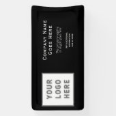 ロゴDIY水平ブラックテンプレートビジネススモール 横断幕 (縦)