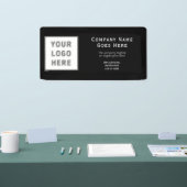 ロゴDIY水平ブラックテンプレートビジネススモール 横断幕 (トレードショー)