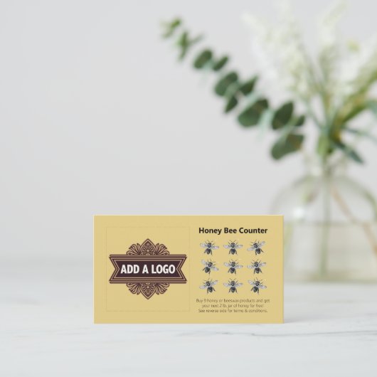 ロゴHoney Beeロイヤリティカードの追加 ロイヤリティカード (スタンド正面)