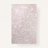 ロゴIDカードのシャンパフェイクーングリッター バッジ (裏面)