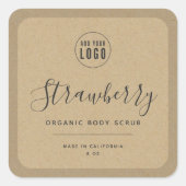 ロゴKraft製品縁どラベルの追加 スクエアシール (正面)