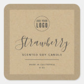 ロゴKraft製品縁どラベルの追加 スクエアシール (正面)