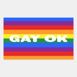 ロゴLGBTの6ストライプの虹のゲイプライドの陽気で良い旗 長方形シール