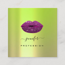 ロゴlIps Greenery Violetプロフェッショナルメイクアップ スクエア名刺