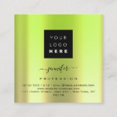 ロゴlIps Greenery Violetプロフェッショナルメイクアップ スクエア名刺 (裏面)