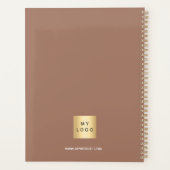 ロゴmocca brown monogramイニシャルビジネス2026 プランナー手帳 (裏面)