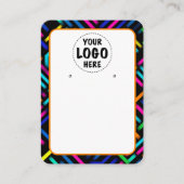 ロゴNeon Geometric Earring Card Large 名刺 (正面)