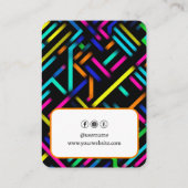 ロゴNeon Geometric Earring Card Large 名刺 (裏面)