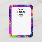 ロゴNeon Geometric Earring Card Large 名刺 (正面)
