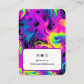 ロゴNeon Geometric Earring Card Large 名刺 (裏面)