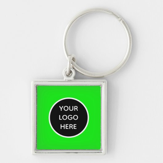 ロゴNeon Green エレガント Yellow Business キーホルダー (正面)