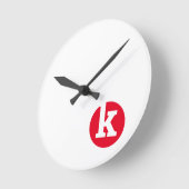 ロゴontowerp voor klok en meer ラウンド壁時計 (傾斜)