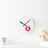 ロゴontowerp voor klok en meer ラウンド壁時計 (ホーム)