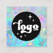 ロゴopalテクスチャとフェイク金ゴールド詳細 スクエア名刺 (正面)