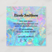 ロゴopalテクスチャとフェイク金ゴールド詳細 スクエア名刺 (裏面)