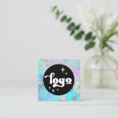 ロゴopalテクスチャとフェイク金ゴールド詳細 スクエア名刺 (スタンド正面)