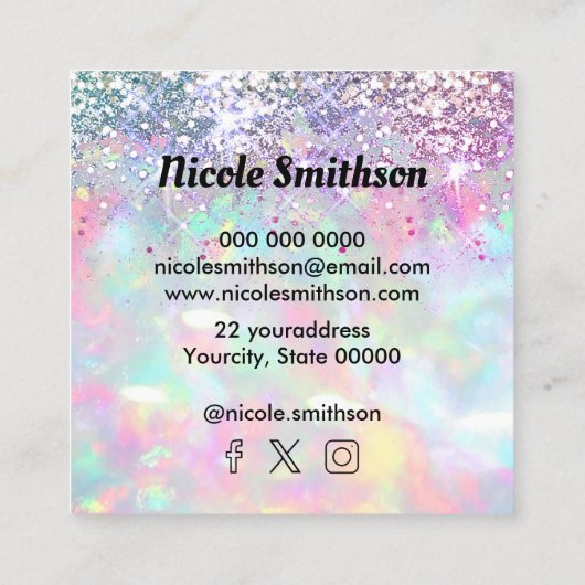 ロゴopalテクスチャ スクエア名刺 (裏面)