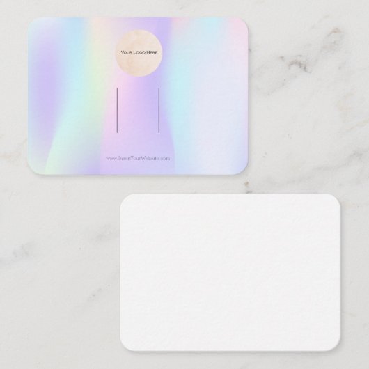 ロゴPastel Bow Hair Clip Display Horizontal 名刺 (正面/裏面)