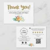 *~*ロゴQRありがとうレビューバラフローラAP8 エンクロージャーカード (正面/裏面)