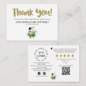 *~*ロゴQRエキゾチック熱帯AP8をご覧いただきありがとうございます エンクロージャーカード (正面/裏面)