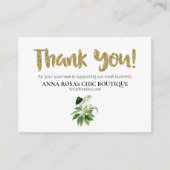 *~*ロゴQRエキゾチック熱帯AP8をご覧いただきありがとうございます エンクロージャーカード (正面)