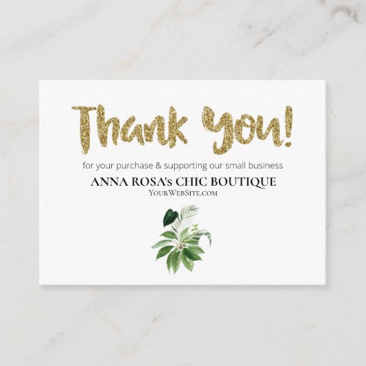 *~*ロゴQRエキゾチック熱帯AP8をご覧いただきありがとうございます エンクロージャーカード (正面)