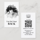 *~*ロゴQRカイロプラクターカイロプラクティックスパ写真 名刺 (正面/裏面)