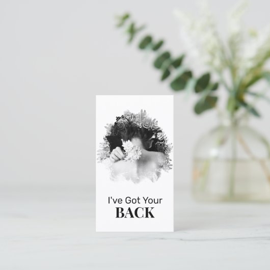 *~*ロゴQRカイロプラクターカイロプラクティックスパ写真 名刺 (スタンド正面)