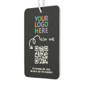 ロゴQRコードおよび文字カスタムパーソナライズされた カーエアーフレッシュナー (左)