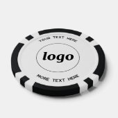 ロゴQRコードおよび文字ビジネスプロモーション ポーカーチップ (シングル)