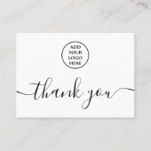 ロゴQRコードご注文ありがとうございます白黒 名刺 (正面)