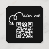 ロゴQRコードとテキストのカスタムパーソナライズ スクエア名刺 (裏面)