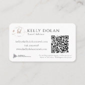 ロゴQRコードの追加エレガントプロフェッショナル 名刺 (裏面)