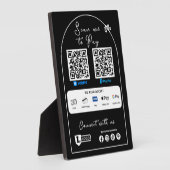 ロゴQRコードを使用したビジネスサインの支払いにスキャン フォトプラーク (側面)