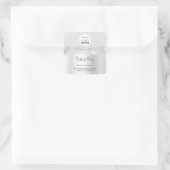 ロゴQRコードオンラインショップグリッターシルバーストローク スクエアシール (バッグ)