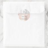 ロゴQRコードオンラインショップシルバーグリッターバラ赤面 ラウンドシール (バッグ)