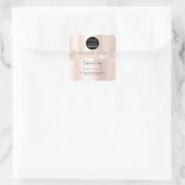 ロゴQRコードオンラインショップシルバーグリッターRosePowder スクエアシール (バッグ)