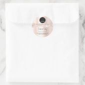 ロゴQRコードオンラインショップシルバーグリッターRosePowder ラウンドシール (バッグ)