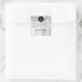 ロゴQRコードオンラインショップストロークシルバーグレードリップ スクエアシール (バッグ)