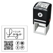 ロゴQRコードカスタムSNS事業 セルフインキングスタンプ (インサイチュ)