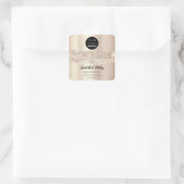 ロゴQRコードサンキューストロークバラグリッター スクエアシール (バッグ)