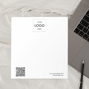 ロゴQRコードシンプルメモ帳 ノートパッド