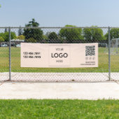 ロゴQRコードソーシャルメディアバナー 横断幕 (インサイチュ)