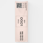 ロゴQRコードソーシャルメディアバナー 横断幕 (縦)