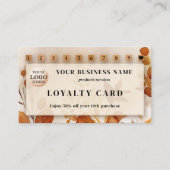 ロゴQRコードテラコッタウォーターカラーフローラ ロイヤリティカード (正面)