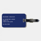 ロゴQRコードネイビーブルービジネスプロモーション ラゲッジタグ (裏面横)