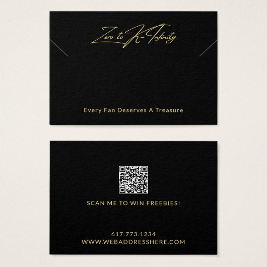 ロゴQRコードネックレスブレスレットディスプレイカード (正面&裏面)