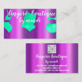 ロゴQRコードビキニ下着オンラインショップ紫 名刺 (正面/裏面)