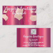 ロゴQRコードビキニ下着オンラインストアバラ 名刺 (正面/裏面)